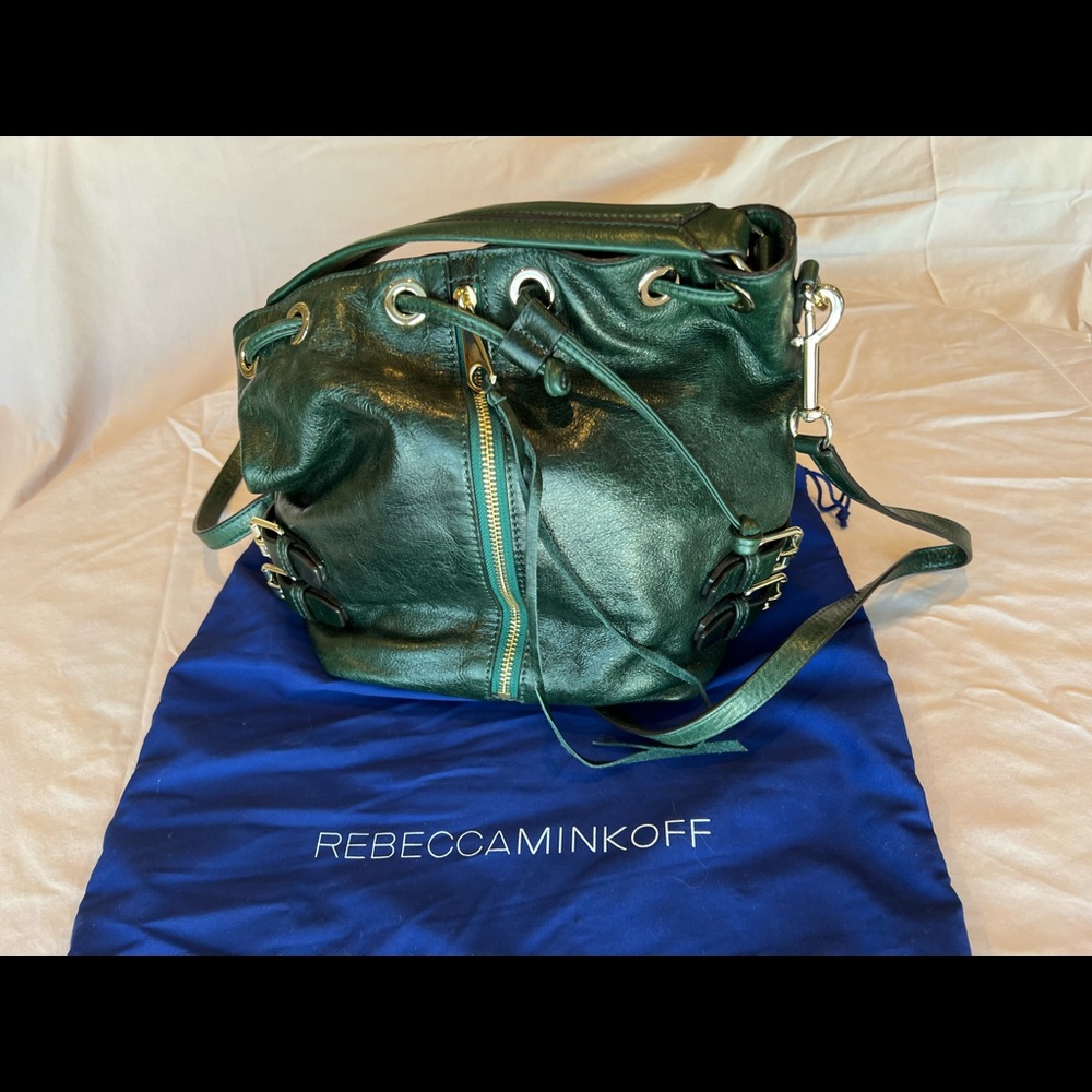 Rebecca Minkoff green leather bag